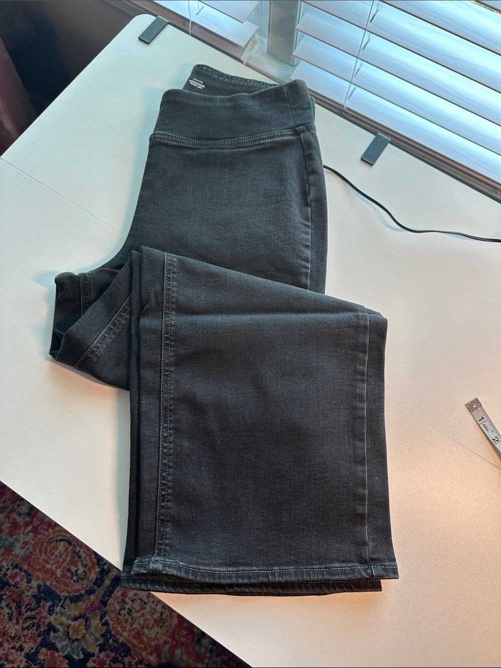 Old Navy Women's Black Wide Leg Stretch Jeans